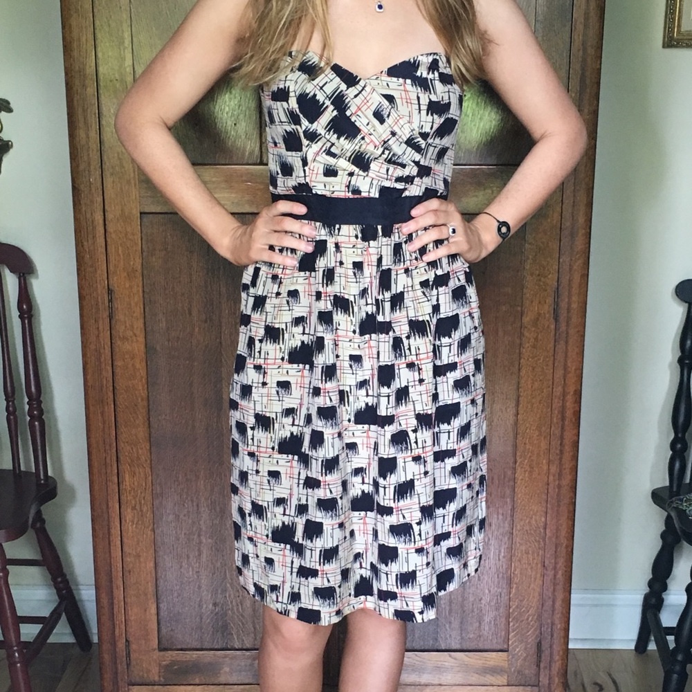 CLOSET CLOSING! Anthro Burlapp strapless dress EUC